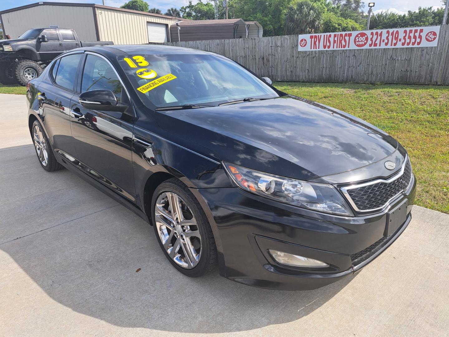 2013 Black /BLACK Kia Optima (5XXGR4A6XDG) , AUTOMATIC transmission, located at 1181 Aurora Rd, Melbourne, FL, 32935, (321) 241-1100, 28.132914, -80.639175 - Photo#1